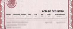 acta de defunción mexicana
